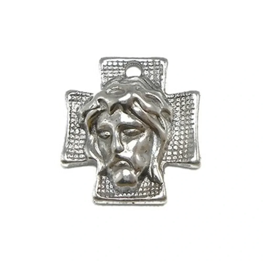 6pcs Jesus Cross Charms silver tone metal‎ religious